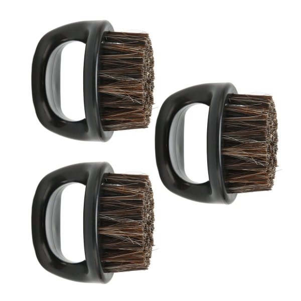 3 kpl Miesten partaharja, vapaa pyöreä kahva, mukava käyttää käytännöllistä parranpuhdistusharjaa