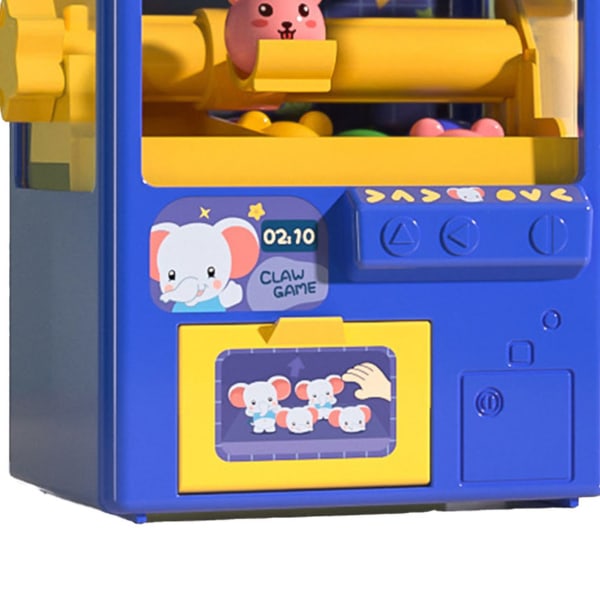 Mini Doll Claw Machine Emulerende musikk Lys Dukke Grabber Machine Pedagogisk leke for barn Blå