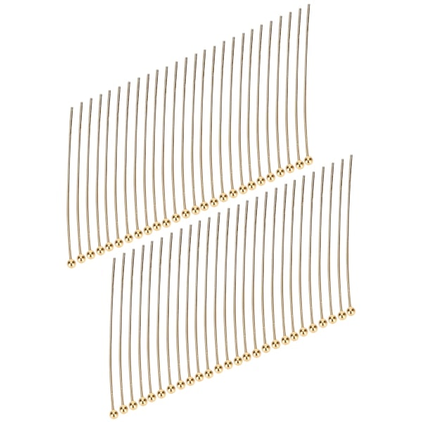 50 st Kulhuvudnålar Smycken Hänge DIY Hantverk Pärltillverkning Delar Tillbehör Leveranser Guld 40mm / 1.57 tum 0.1
