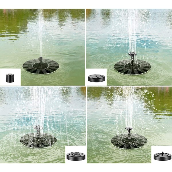 Solar fontän, trädgård fontän damm pump flytande fontän
