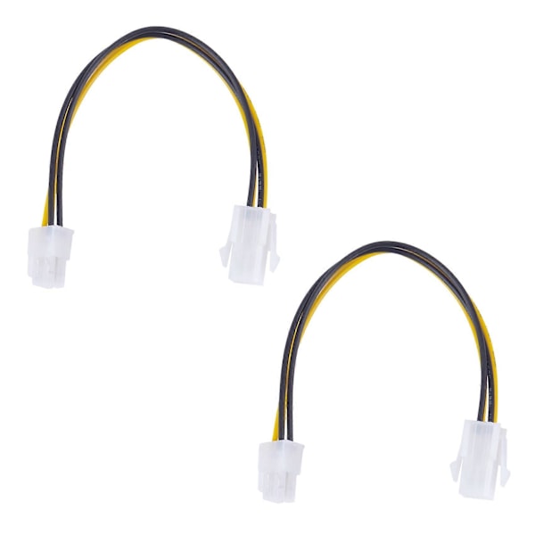 2X 20CM/8 Tum 12V 4-Pin Hane till 4-Pin P4 Hona CPU Strömförsörjningsförlängningskabel.pa