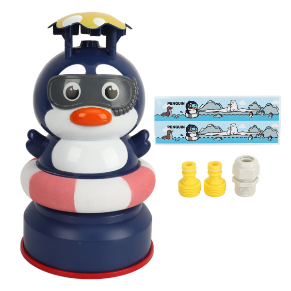 Ulkona sarjakuva lentävä vesisuihku pyörivä lelu raketti ulkona sprinklerilelu nostava sprinklerilelu EU Plug Penguin Base