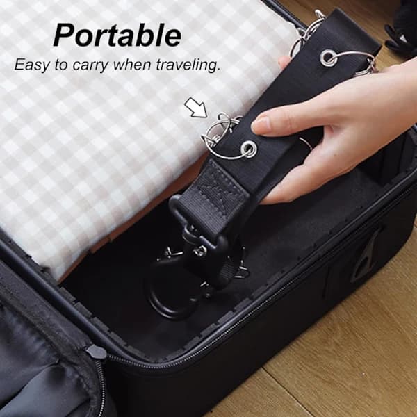 2 Pieces Hat Storage, Practical Hat Rack, Baseball Cap Storage with 16 Stainless Steel Clips, Hanging Hat Organizer with 2 Self-Adhesive Hooks