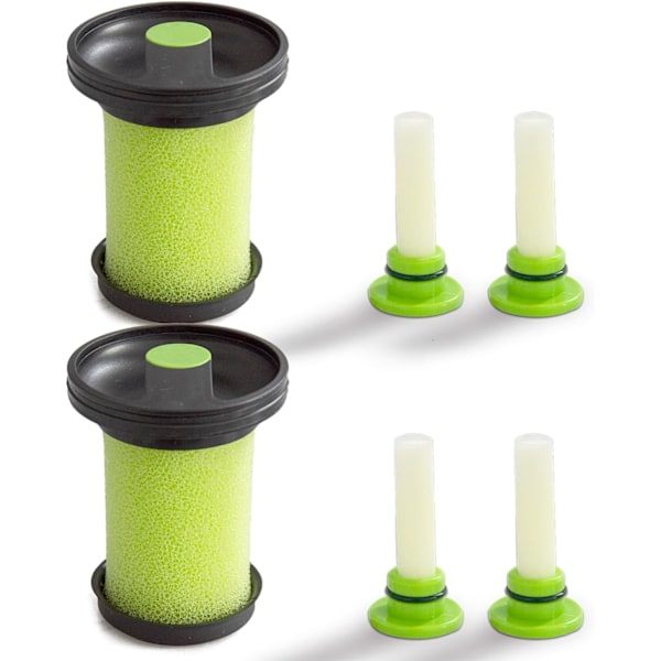 Ersättningsfilter kompatibla med Gtech Multi MK2 K9 ATF037 sladdlösa handdammsugare (2 luftfilter + 4 doftpatroner)