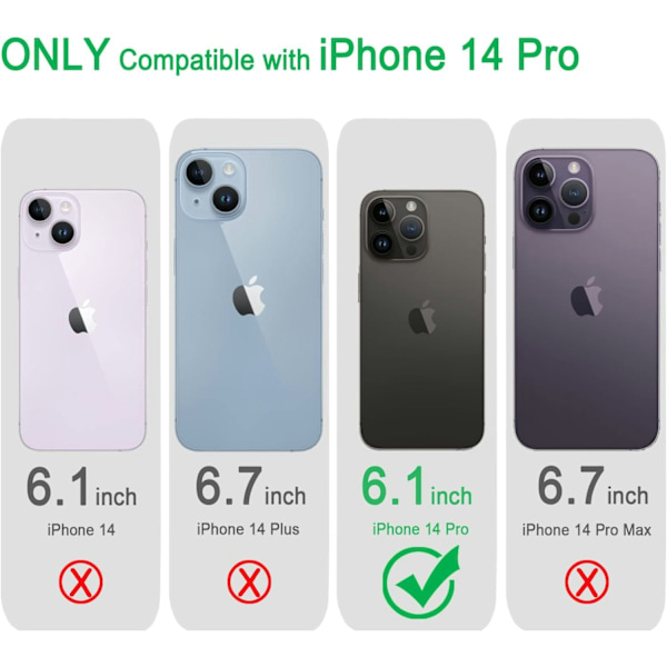 iPhone 14 Pro Transparent Skal med Extra Skydd för Kameran