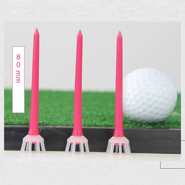 10ST Golf Tees Golfhållare ROSE RED 80MM10ST 10ST Rose Red 80mm10Pcs-10Pcs Rose Red 80mm10Pcs-10Pcs
