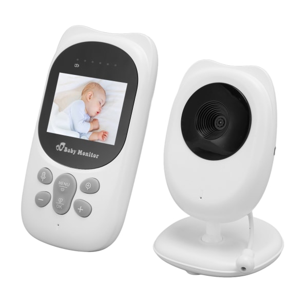 Video babymonitor 2,4 tommers skjerm 2-veis snakk 150 m rekkevidde Farge Night Vision babymonitorkamera med vuggesanger 100?240V AU-plugg