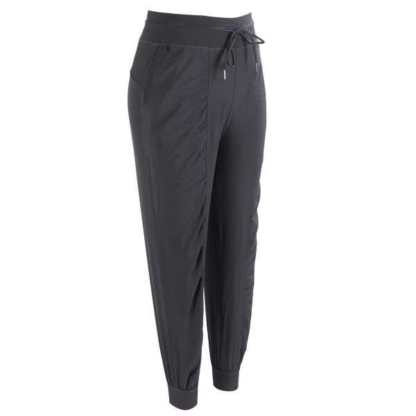 Kvinder Sports Fitness joggers Polyester Løse afslappede joggingbukser med lommer til løb (grå) M