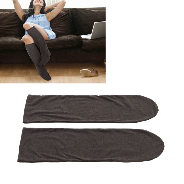 2kpl Sleeping Sukat Pehmeät elastiset lämmittävät hengittävät ohuet pitkäuninen sukat vanhuksille Talviharmaa