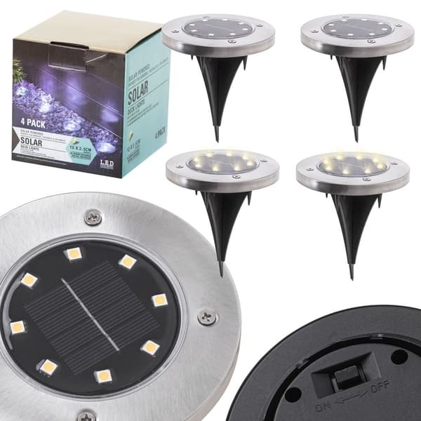 Aurinkokennovalaisimet puutarhaan 8 LED - 4 kpl