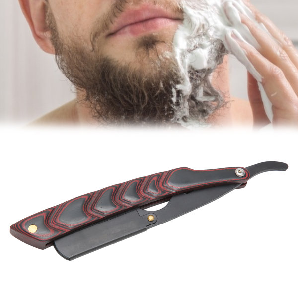 Lige kant barberkniv Rustfrit stål Retro foldebarberskraber til mænd uden klinge