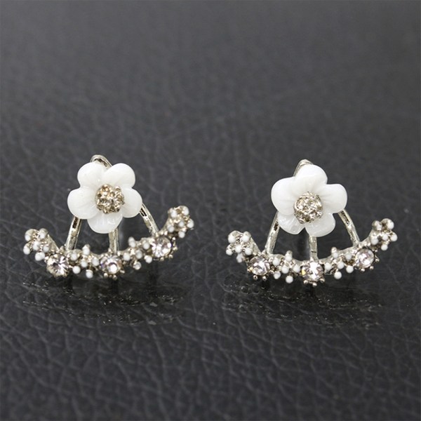 Fashionabla snygga örhängen i form av blommor Örhängen Drop Drop Smycken Accessoardekor (silver)