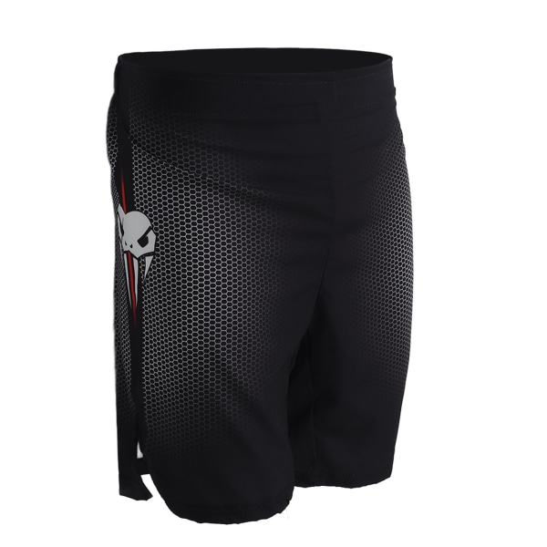 Sportshorts Herre Lounge Lige ben let elastiske shorts med mellemtalje trykte shorts til boksning Vandreture Sort XL