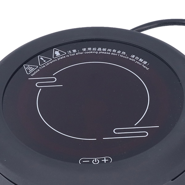 Sähköliesi 800W Kannettava sähkökeittolevy kotiin asuntolaan toimistoon CN-pistoke 220V Musta
