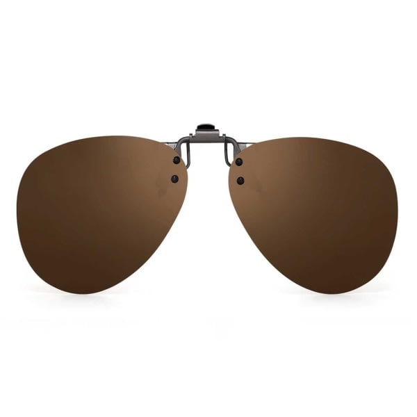 Clip-on Aviator Aurinkolasit Pilottilasit Ruskea Ruskea