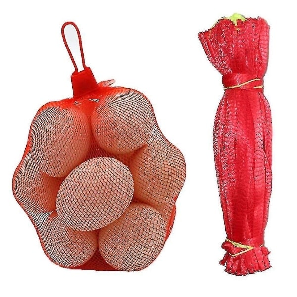 Paris_Genanvendelig netpose, 200 stk. Nylon Mesh Grøntsagsnetpose, Frugt- og Grøntsagspakke Net, Til Æg Netpose, Frugt Netpose Ruika