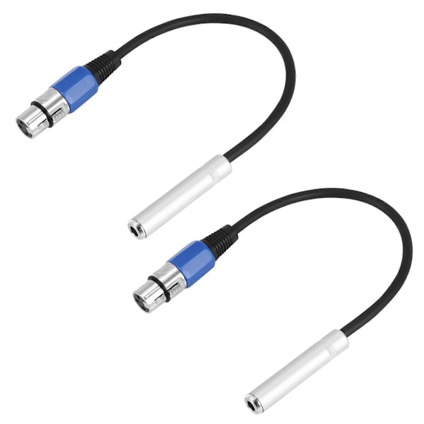 2X Pin Plug 6,35 mm 1/4 tuuman XLR-uros-naarasjohto 3-nastainen naarasliitin XLR-sovitin stereolle.pa
