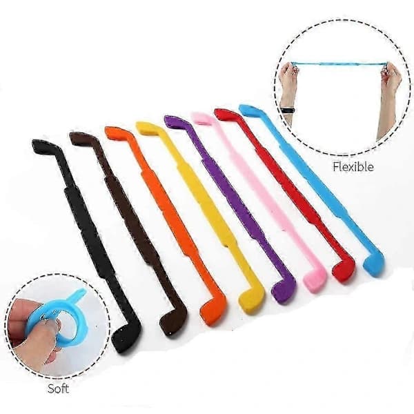 10-pack Silikon Glasögonband, Halkfria Glasögonband för Barn