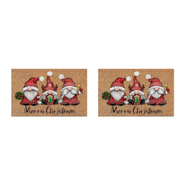 1/2 Pehmeä ja Mukava Merry Christmas Gnome Ovimatto Joulupukille Santa Claus 2Set