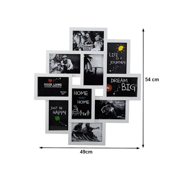 Collage Frame / Photo Frame - 10 Photos White