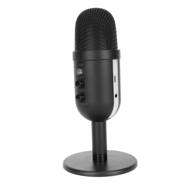 Opptak Live Mikrofon USB Gaming Kondensator Mikrofon RGB lysmikrofon for telefon bærbar PC
