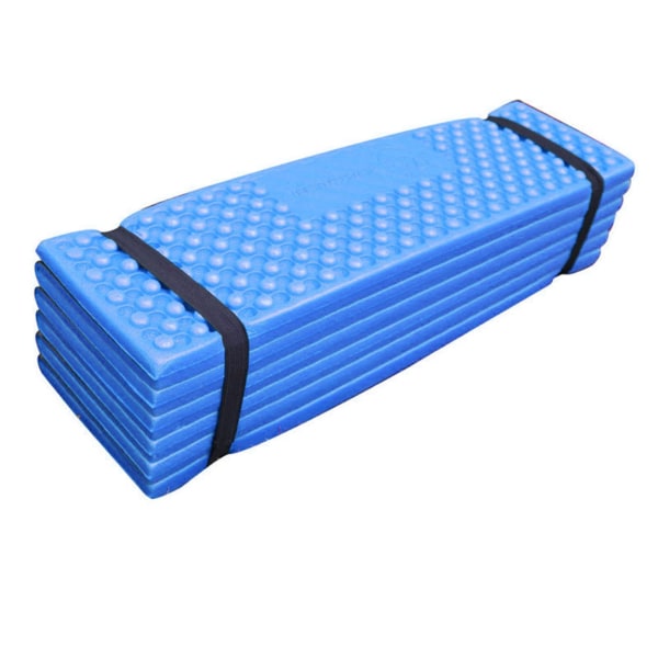 Taitettava makuualusta Pehmeä PVC-paksutettu kaksoismunalaatikon makuualusta ulkoretkeilyyn Sininen musta 186x57