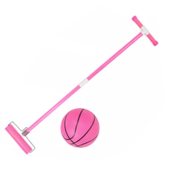 Kids Ball Roller Toy Set Sport Training Outdoor Interactive Drag Ball Toy for Children Pink