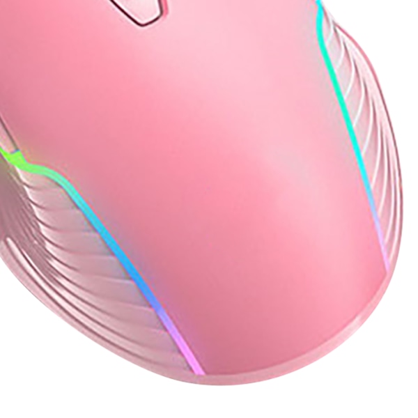 Langallinen hiiri vaaleanpunainen Ergonominen muotoilu RGB-taustavalaistu liikkeentunnistus 5,9 jalkaa kaapelipelihiiri pelitoimistoon Study