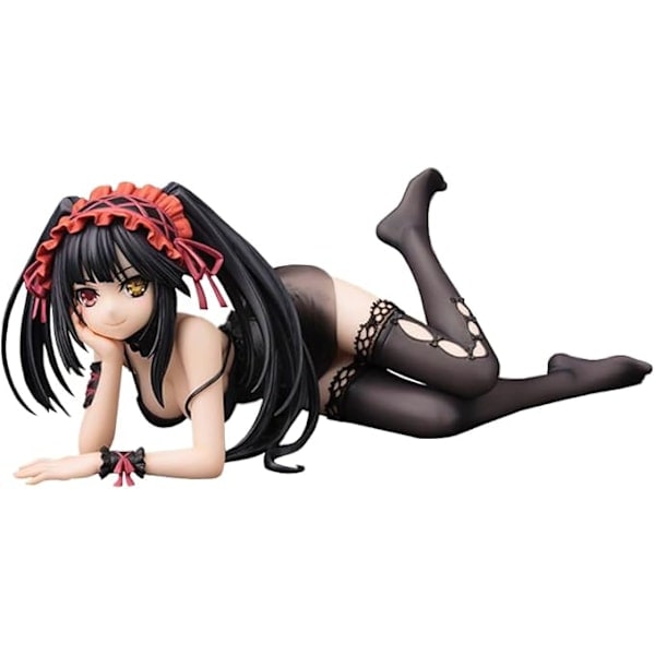 DATE A LIVE Tokisaki Kurumi figur - 19 cm pyjamas liggende stilling figur anime PVC statue hjemmekontor ornament juledekoration gave