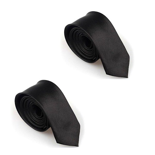 2-pak Smal / Slim Modern Slips - Sort Black Sort