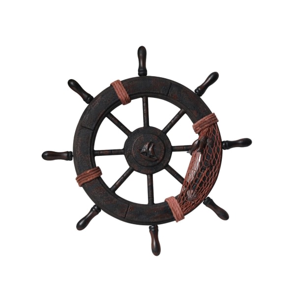 1/2/3 Vintage Ship Wheel Trä Vägghängande Heminredning Pirat 45x4x45cm 1 Stk