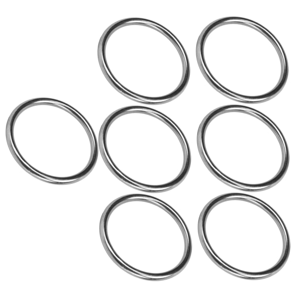 7 st metall O-ring Vattentät rostfri 304 rostfritt stål starkt bärande sömlös svetsad rund o-ring 8x80 mm