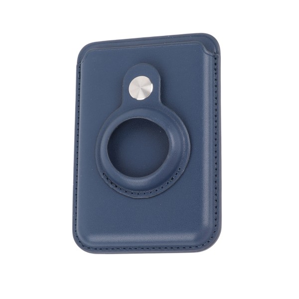 Magnetisk kort pungholder til Magsafe Tracker Taske til IOS Locator 2 i 1 Læder beskyttelsescover til Iphone Blue