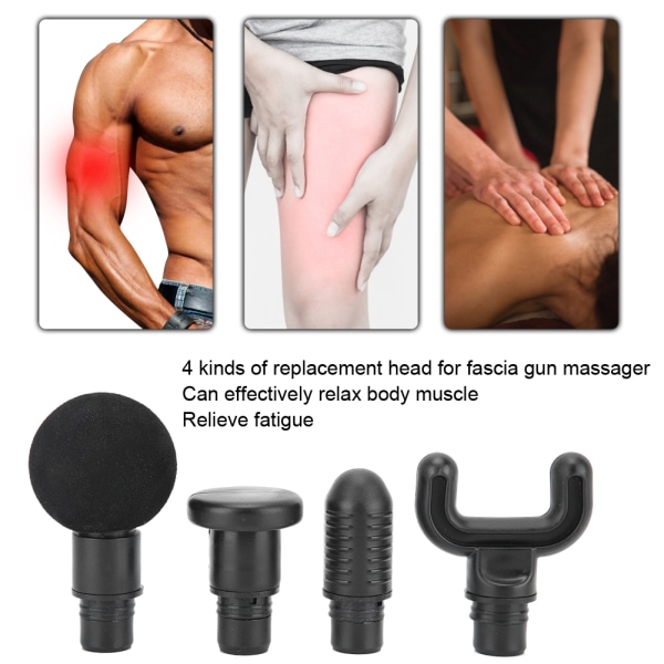 4 stk 19 mm kaliber kropsafslapning fascia massagepistol udskiftningshoved massagehoved sæt