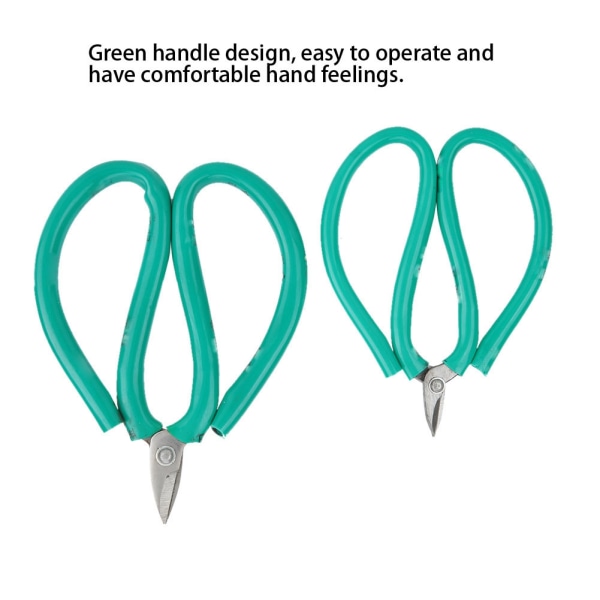2st MultiPurpose kort mun grönt handtag stål sax Smycken DIY gravyrverktyg