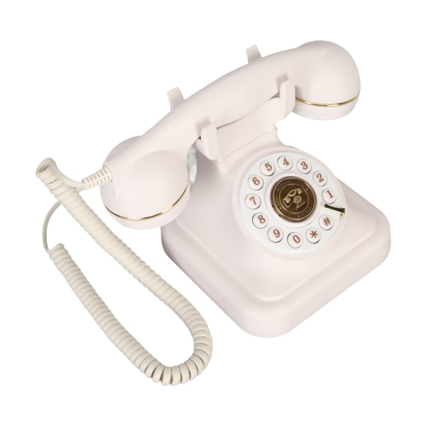 Antik fasttelefon med retro stor knapp med ledning Vintage dekorativ fasttelefon til husholdningskontorhotell