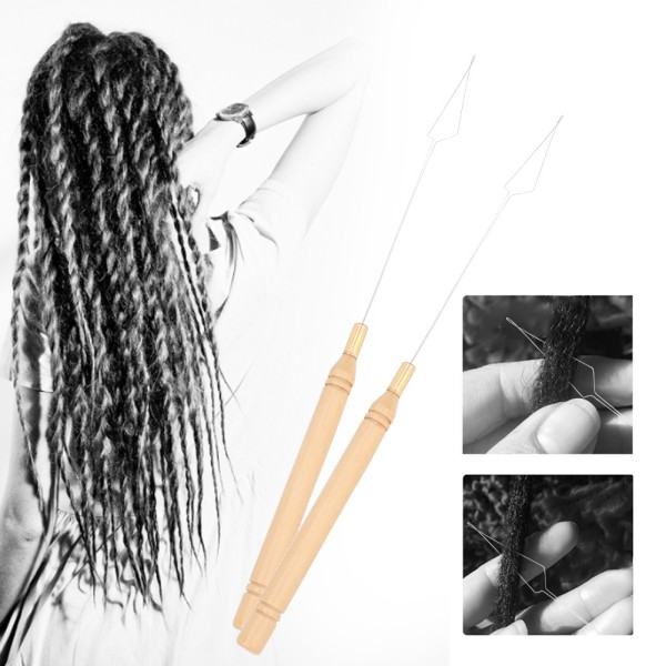 Hair Extension Heklenål Verktøy for å lage Dreadlock-flettehår