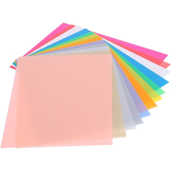 Kutistemuovi Kutistemuovikalvo Bops 12 Väriä 12kpl Lämmöllä Kutistuva Muovikalvo Arkit Värikkäät DIY Avaimenperätarvikkeet 14.5X20Cm
