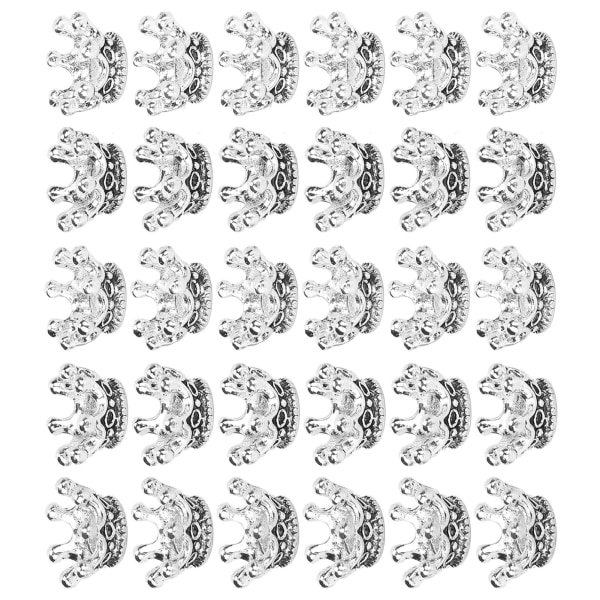 30 kpl Muodikkaita partahiushelmiä metalliseoshiuspunontahelmiä tee-se-itse-korutarvikkeet