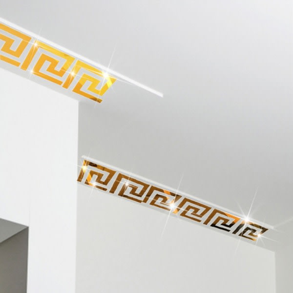 Takdekoration tredimensionell självhäftande vägg Gold 10 Pieces