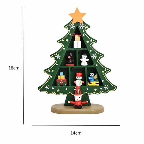 Træ juletræ Desktop Display Rekvisitter GRØN grøn