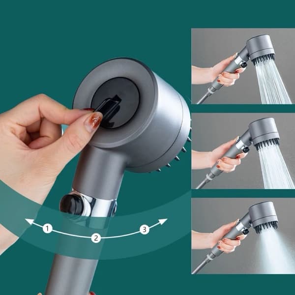 Smart brusehoved med massagehoved