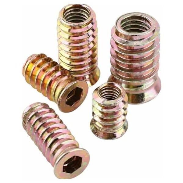 30-pakning M6 Sekskantmutter Sink Legering, Sortiment av Innsettingsmuttere i Sink Legering (M6X15mm)