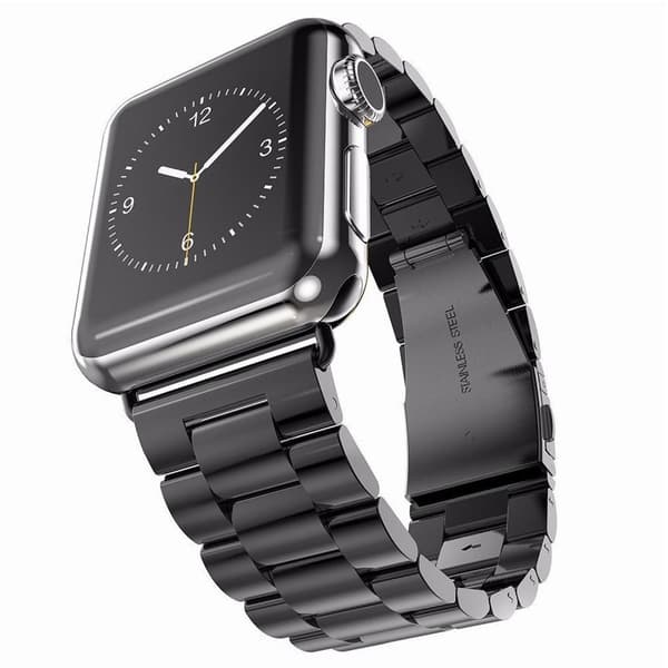 Apple Watch 44mm (4) - Elegant Lenke i Rustfritt Stål Blå