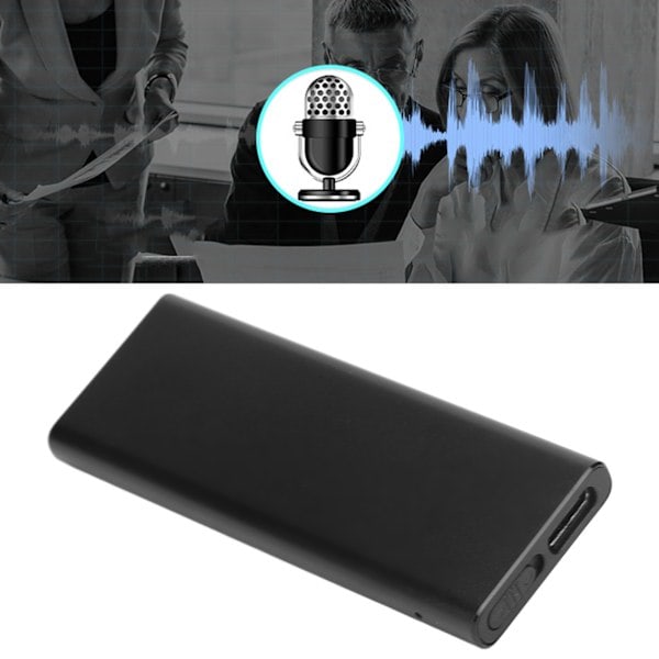 Miniääninauhuri, ääniaktivoitu, kohinanvaimennus, HD, turvallinen, kannettava MP3-nauhuri luentoja, haastatteluja varten, unisex, englanti, 32 Gt