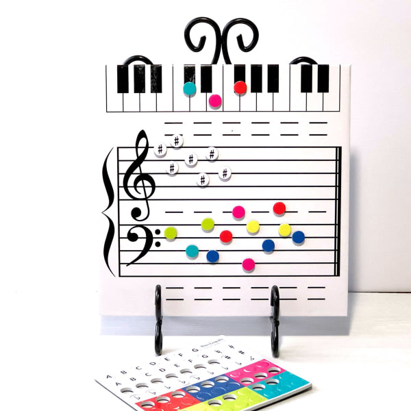 1 sæt Erase Board Blank Grand Staff for musikstudenter lærer