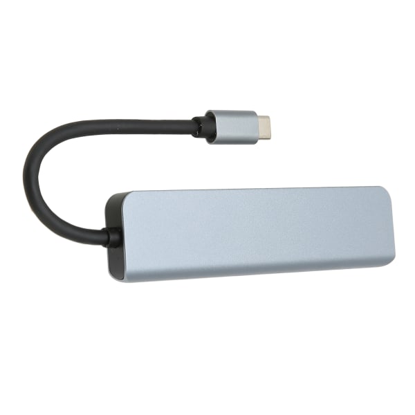 6 i 1 USB C Hub Type C til HD Multimedia Interface USB3.0 USB2.0 PD Minnekort Lagringskort Multiport USB C Adapter Grå