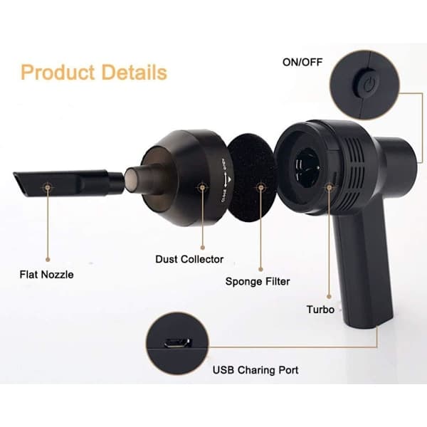 Elektrisk støvblåser, Luft Duster Kraftig luftblåser erstatter