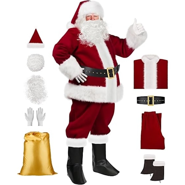 1 XXL Jultomte Kostume Santadragt Voksne Mænd Sa,ZQKLA