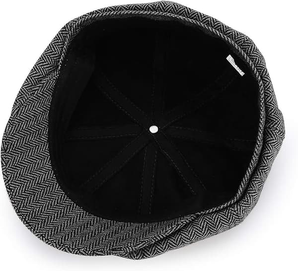 Baker Boy-hatt 8 Panel Herringbone Tweed Gatsby-hatt Ivy Irish